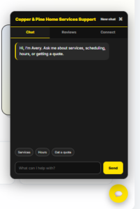 Custom AI Website Assistant Chat Widget Demo