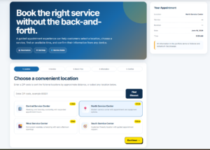 Smart Appointment Platform Customer Booking View