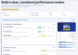 Employee Scorecard System Manager Review Demo